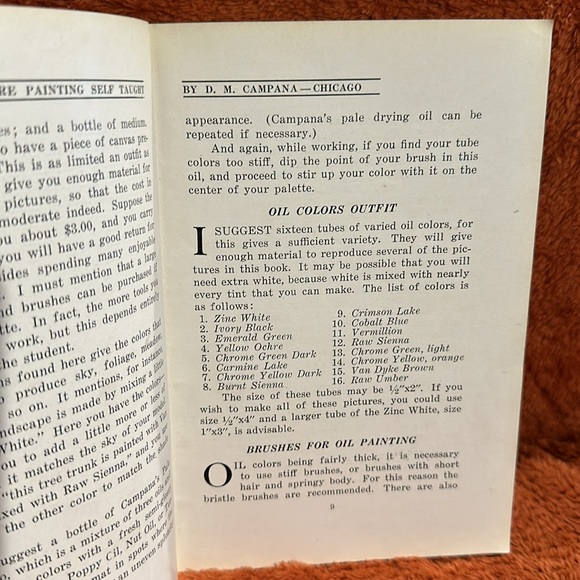 Vintage Book 1935-37 “Picture Painting Self-Taught” By D.M. Campana - Picture 6 of 9